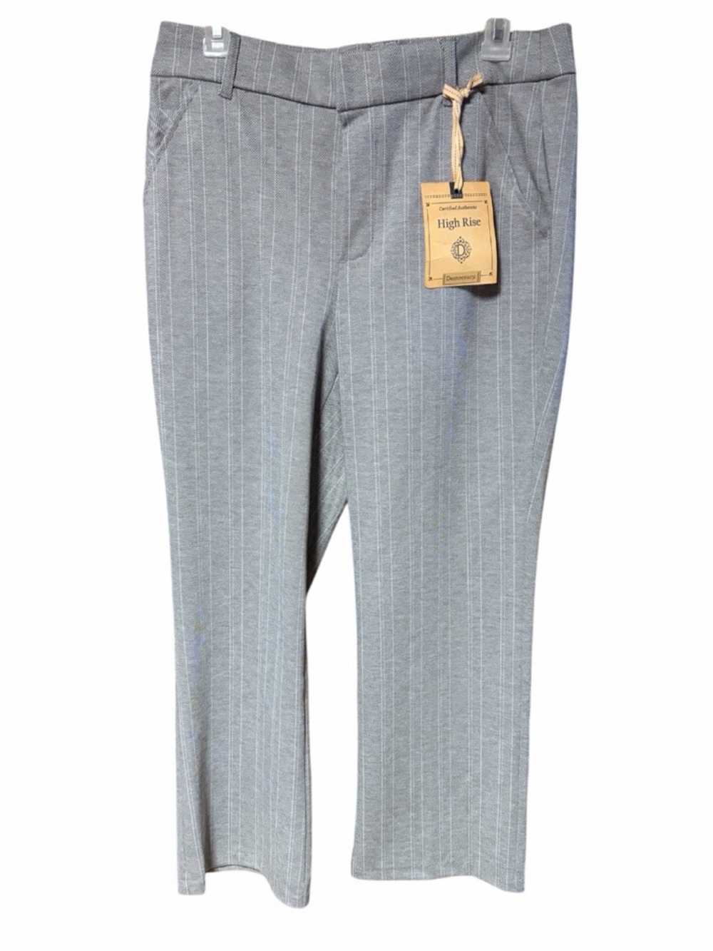 Democracy High Rise Pinstripe Trouser Pants NWT